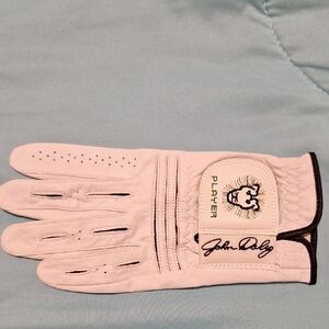 Rare Signed John Daly White Left Hand  Golf Glove Size M/L